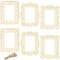 Unfinished Wooden Picture Frames for Crafts with Cutouts and String (6 Pack)